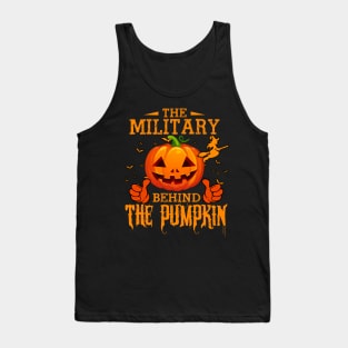 Mens The CHEF Behind The Pumpkin T shirt Funny Halloween T Shirt_MILITARY Tank Top